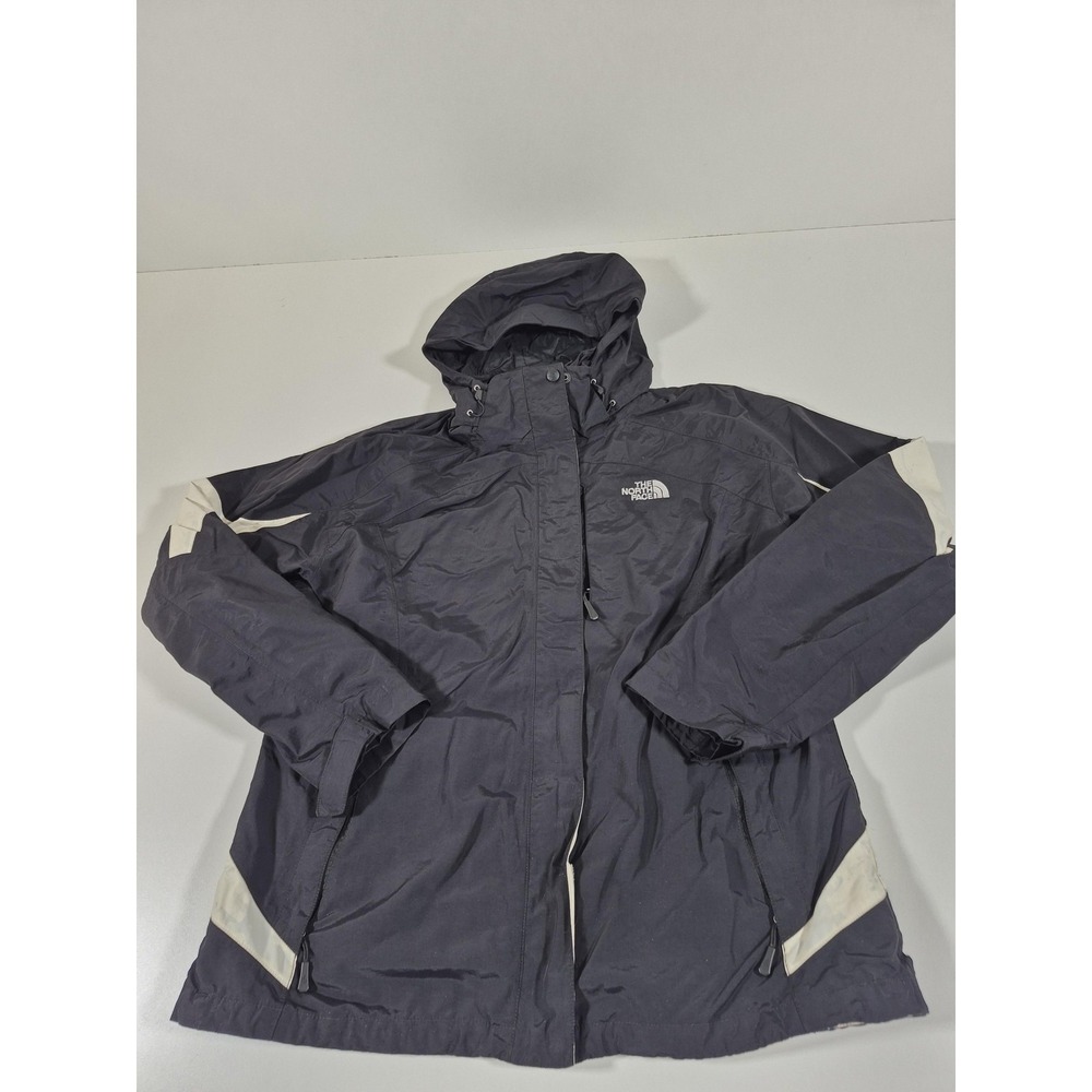 The North Face Womens XL Gray Hooded Ski Jacket Waterproof Hyvent AHVC F09